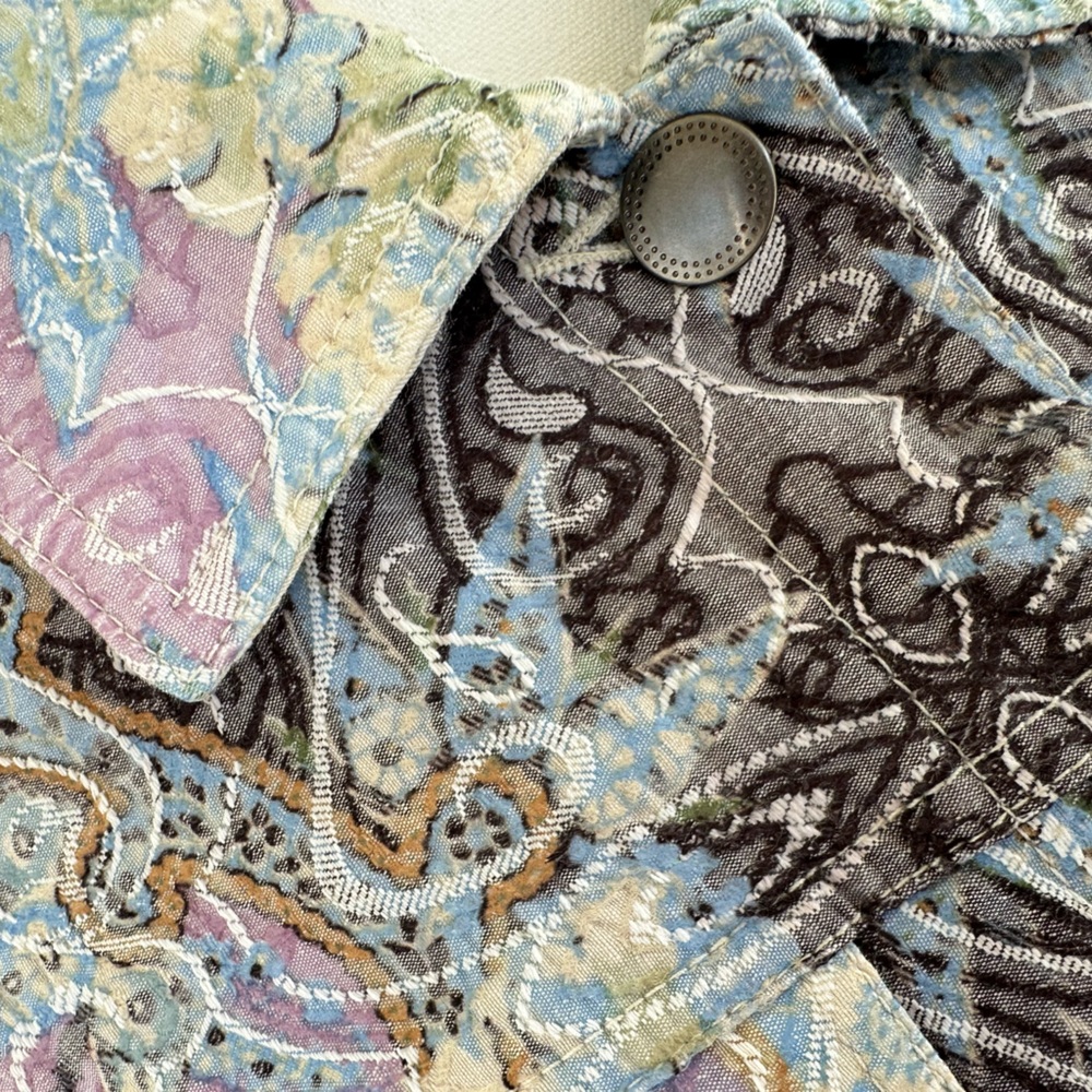 Analogy Multicolor Paisley Button-Up Jacket Size M - Picture 6 of 15